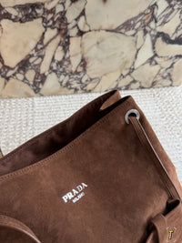 Large Suede Route Shoulder Bag