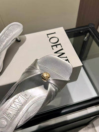 Metallic Lambskin Mules