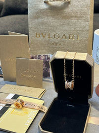 B.Zero1 Rose Gold Crystal Necklace