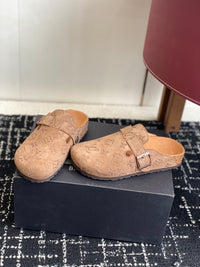 Monogram Suede Clogs