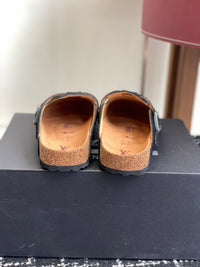 Monogram Suede Clogs