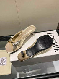 Metallic Lambskin Mules