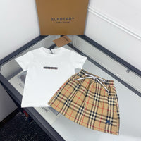 Vintage Check Skirt Set