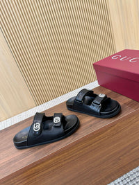 Crystal Leather Sliders