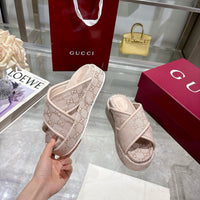 Angelina Platform Slide Sandals