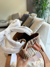 Mini Check Bucket Bag