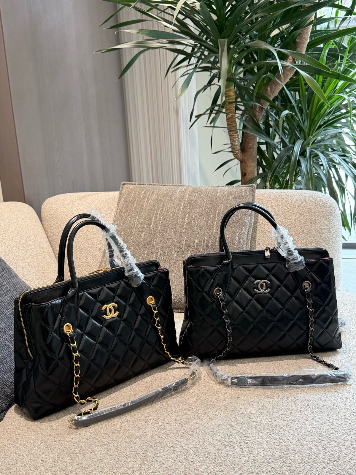 Quilted Leather Tote Bag