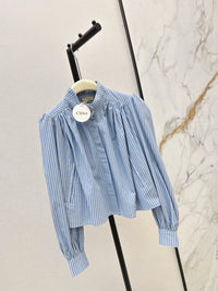 26S Striped Long Sleeve Blouse