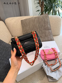 Quilted Leather Chain Purse