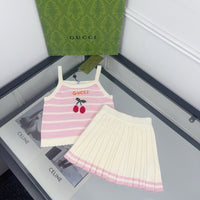 Cherry Knit Skirt Set