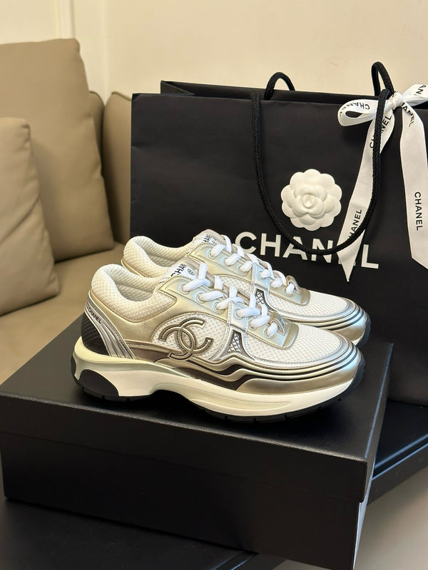 Logo Metallic Trainers