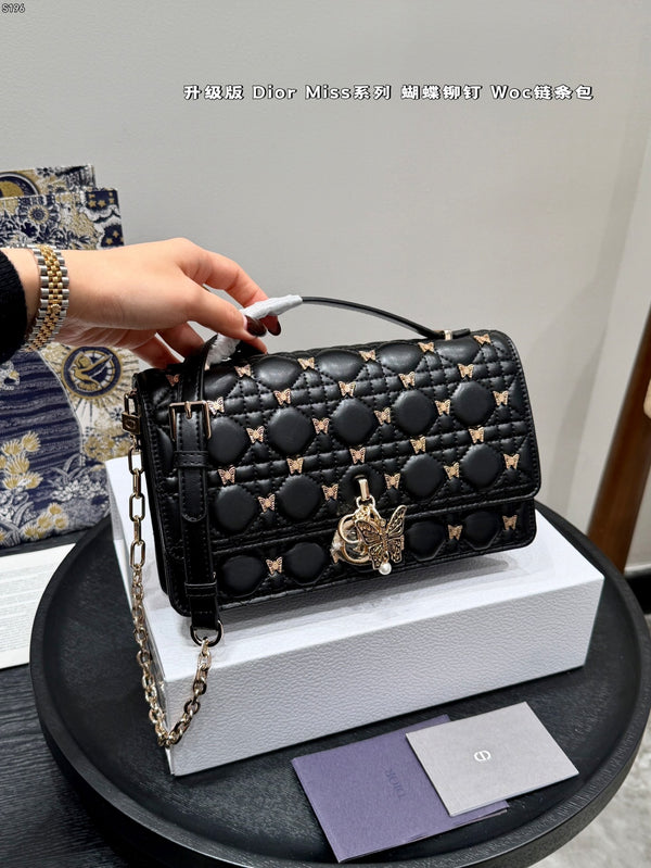 Miss Caro Butterfly Studded WOC Chain Bag