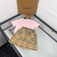 Vintage Check Skirt Set