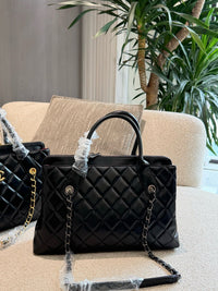 Quilted Leather Tote Bag