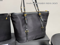 Tessuto Nylon and Saffiano Tote Bag