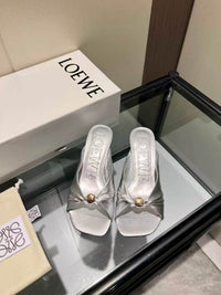 Metallic Lambskin Mules