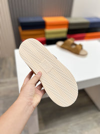 Suede Double Strap Sandals