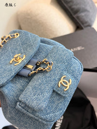 Small Backpack Washed Denim