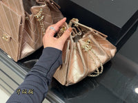 25 Hobo Bag Metallic Rose Gold