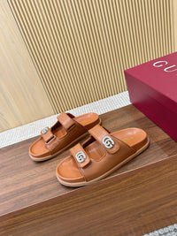 Crystal Leather Sliders