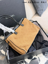 Suede Flap Bag