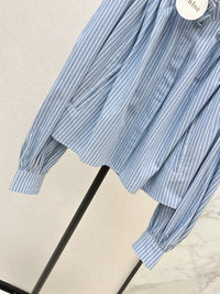 26S Striped Long Sleeve Blouse