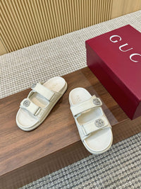 Crystal Leather Sliders