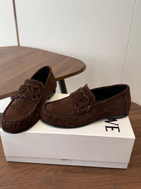 Double L Suede Loafers