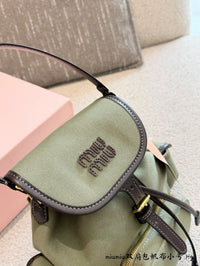 Canvas Leather Small Backpack