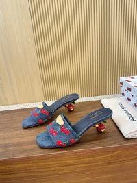 Cherry Lily Mules