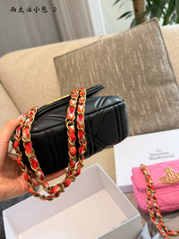 Quilted Leather Chain Purse