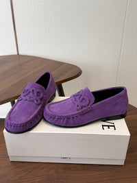 Double L Suede Loafers