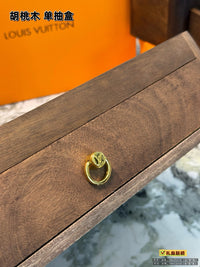 Monogram Walnut Wood Drawer Storage Tray