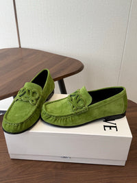 Double L Suede Loafers