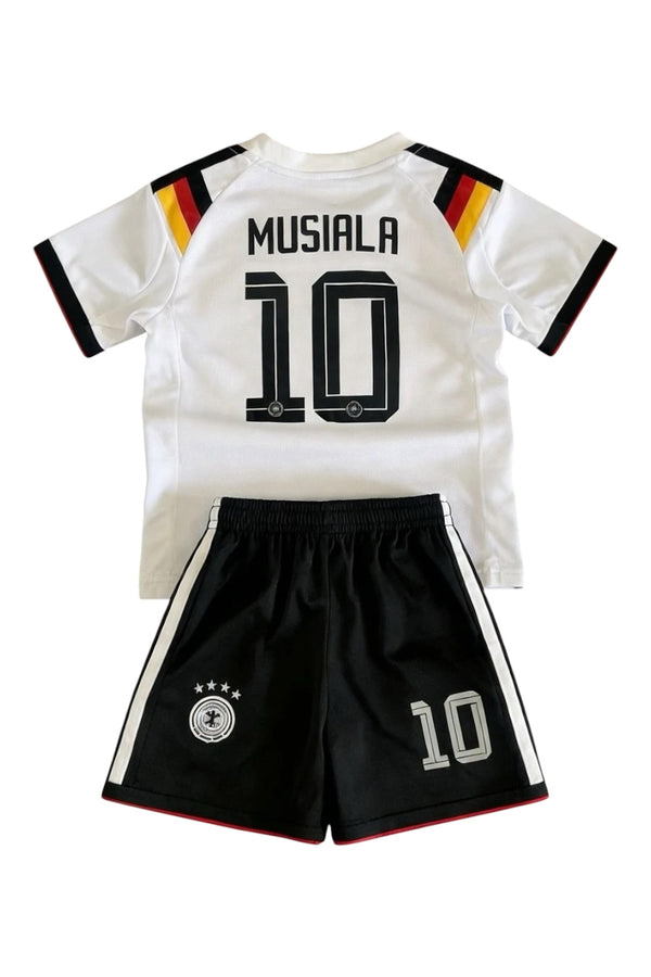 Musiala #10 White & Black Kids Soccer Jersey Set