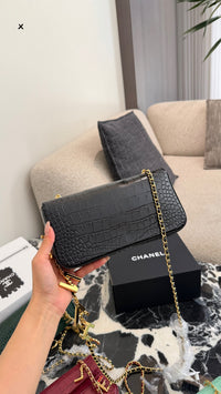 Croc Embossed Small Flap Bag