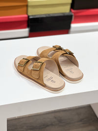 Suede Double Strap Sandals