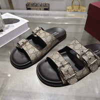 Slide Sandals with Buckles