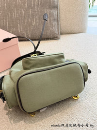 Canvas Leather Small Backpack