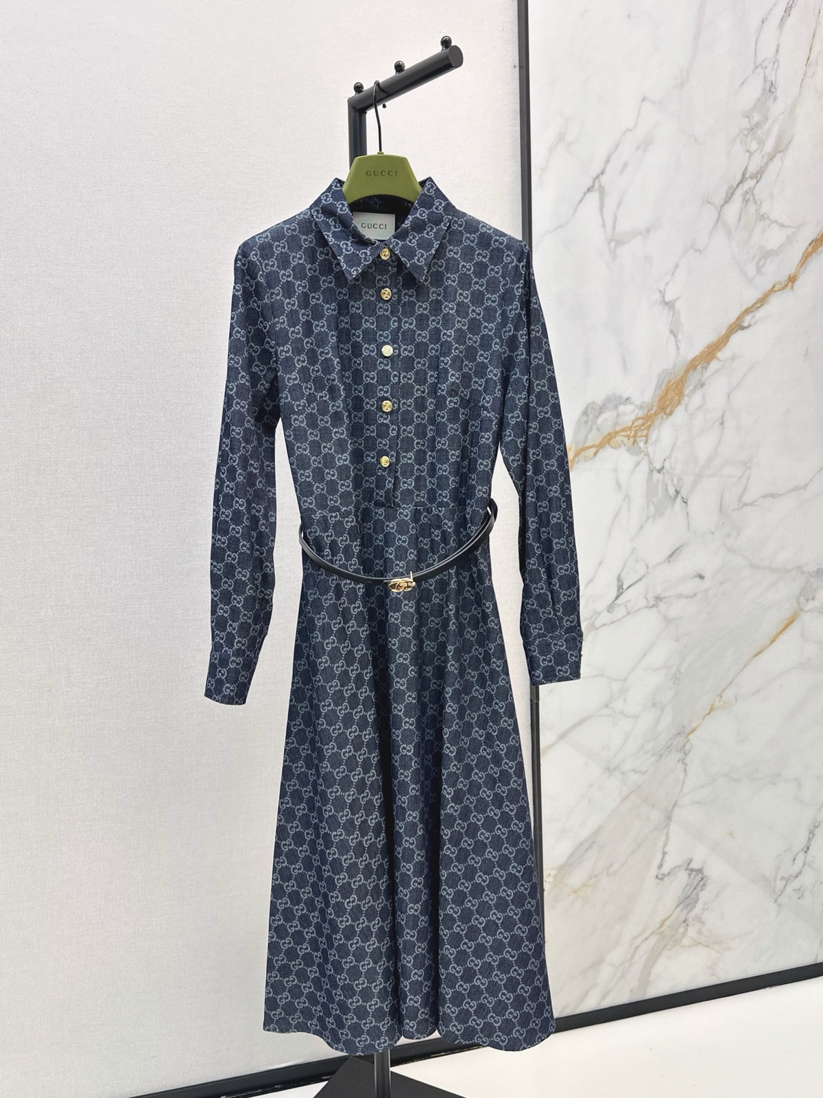 Monogram Jacquard Shirt Dress