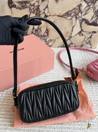 Matelassé Nappa Leather Pouch
