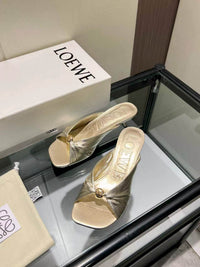 Metallic Lambskin Mules