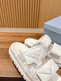 Padded Nappa Leather Slides