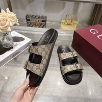 Slide Sandals with Buckles