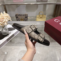 Slide Sandals with Buckles