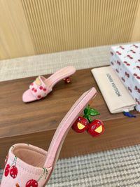 Cherry Lily Mules