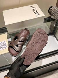 Paula's Ibiza Leather Monogram Ease Slides