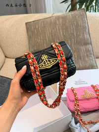Quilted Leather Chain Purse