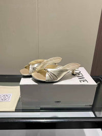 Metallic Lambskin Mules