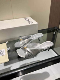 Metallic Lambskin Mules